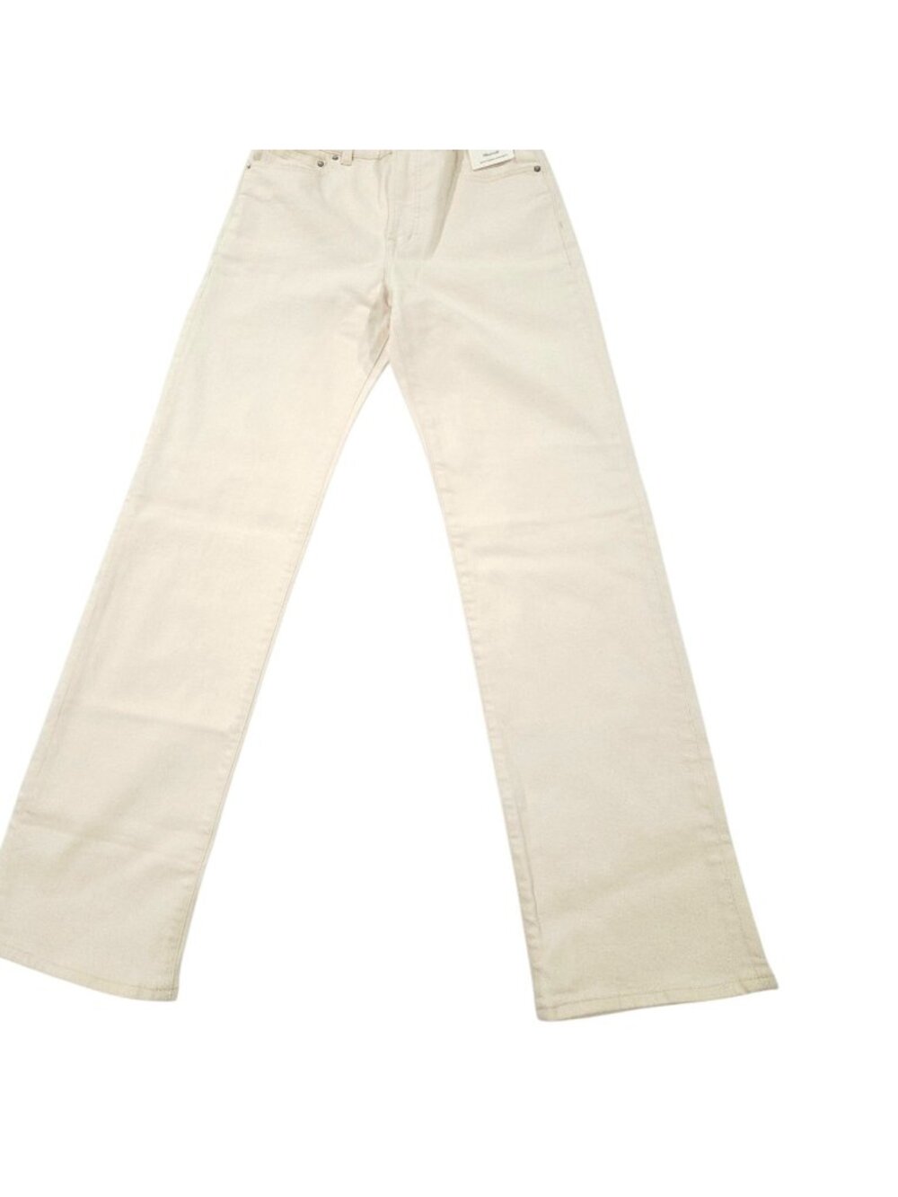 NWT Madewell 27x29 The Longline Straight Jeans Womens Vintage Canvas Ivory - Picture 7 of 13